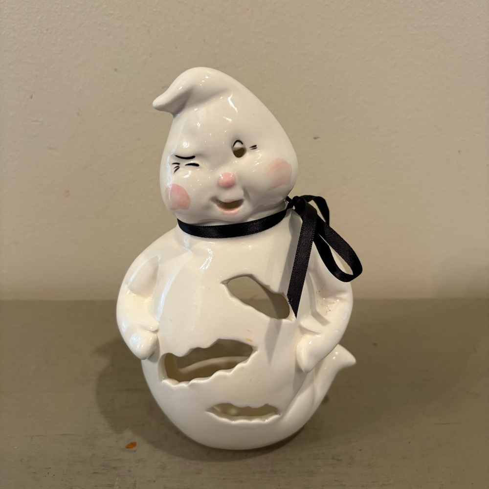 VTG Halloween Ghost Tea Light Candle Holder